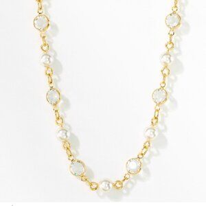 Golden Treasured Chanelle Necklace, Touchstone Crystal